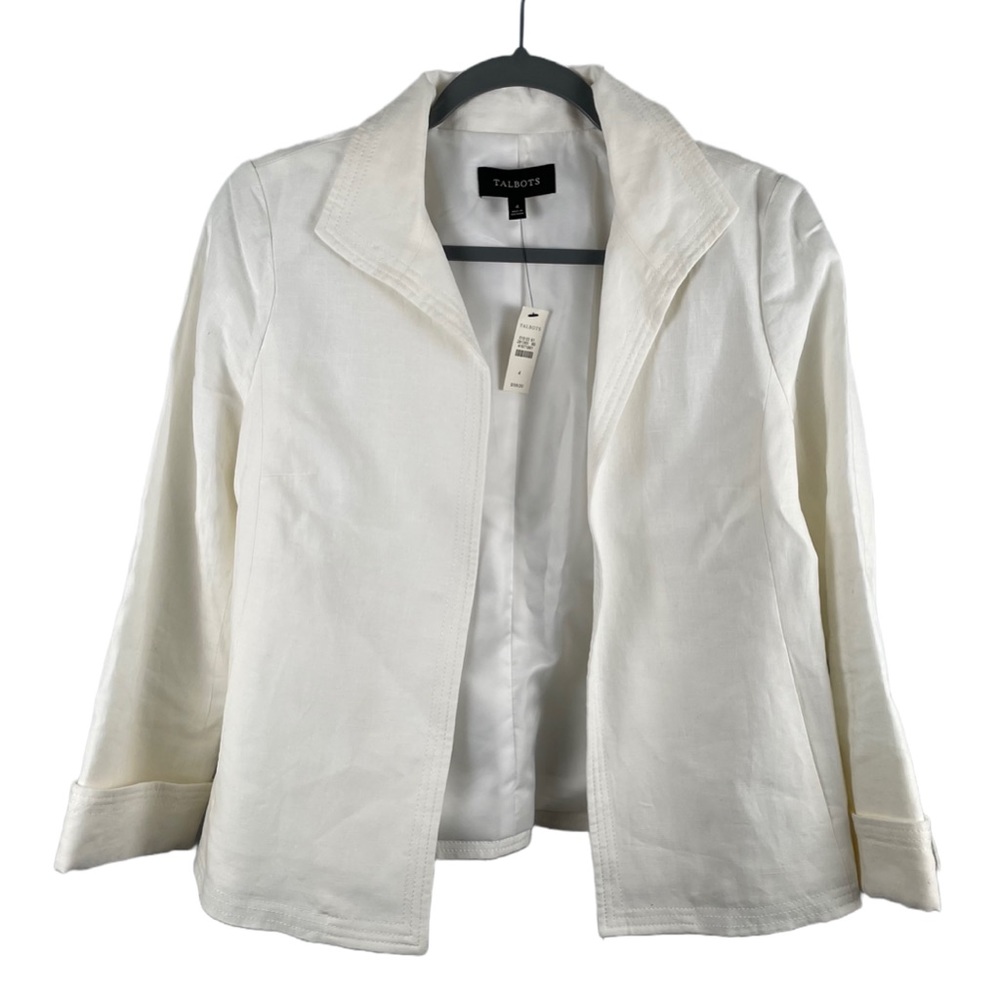 TALBOTS LINEN BLAZER | Ivory | Size 4